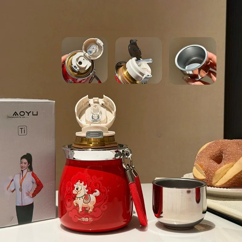 Gamelife Blessed Horse Cute Water Bottle