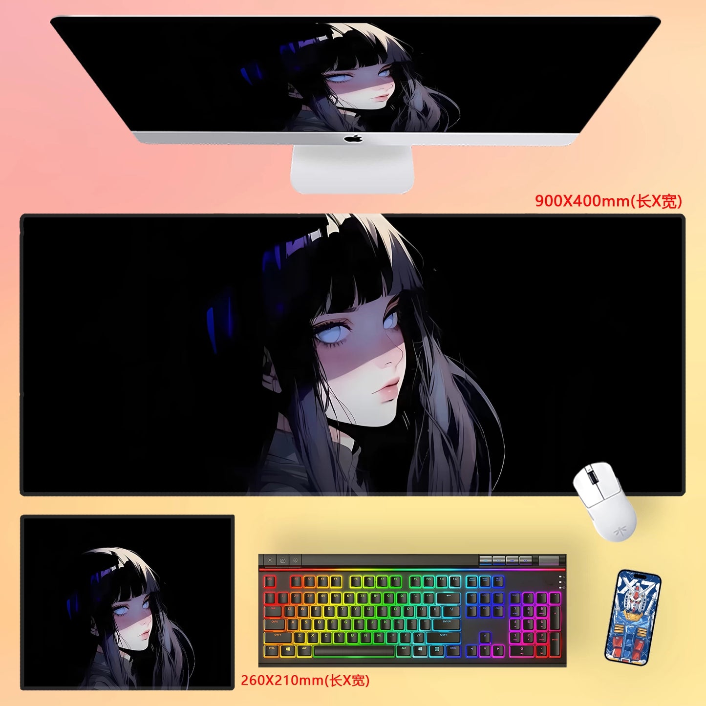 Gamelife Hinata Hyuga Anime Mouse Pad-Contains 15 items