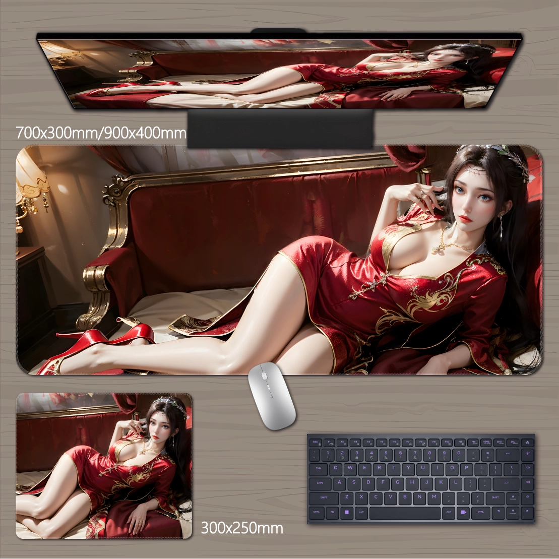 Gamelife  3D beauty Anime Mouse Pad-Contains 15 items