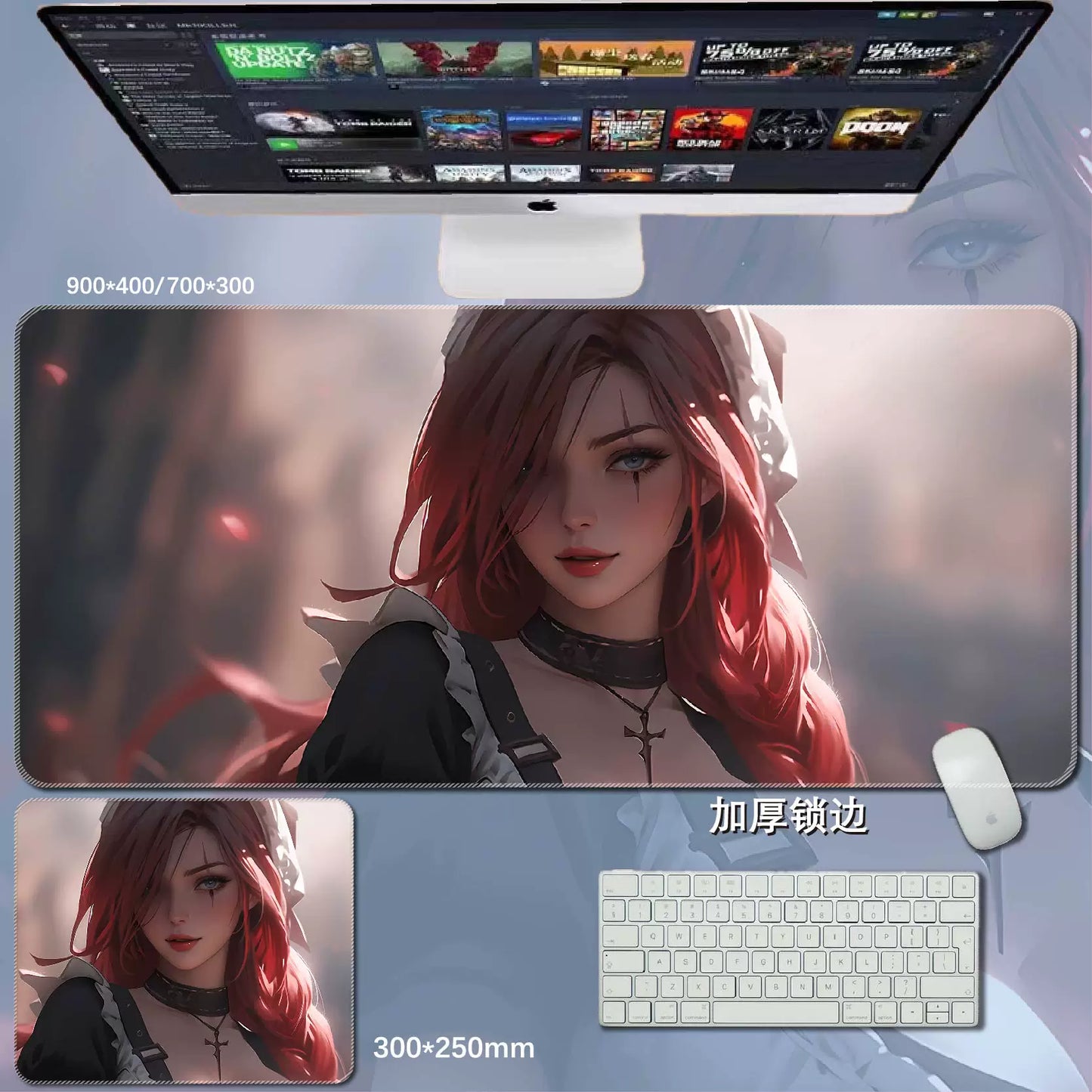 Gamelife  LOL girl Anime Mouse Pad-Contains 15 items