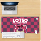 Gamelife Strawberry Bear Mouse Pad- Extra Large Pink