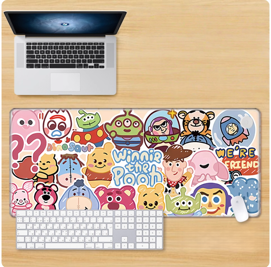 Gamelife Strawberry Bear Mouse Pad- Extra Large Pink