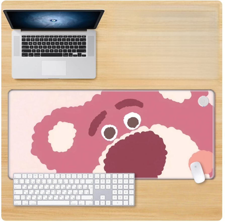 Gamelife Strawberry Bear Mouse Pad- Extra Large Pink
