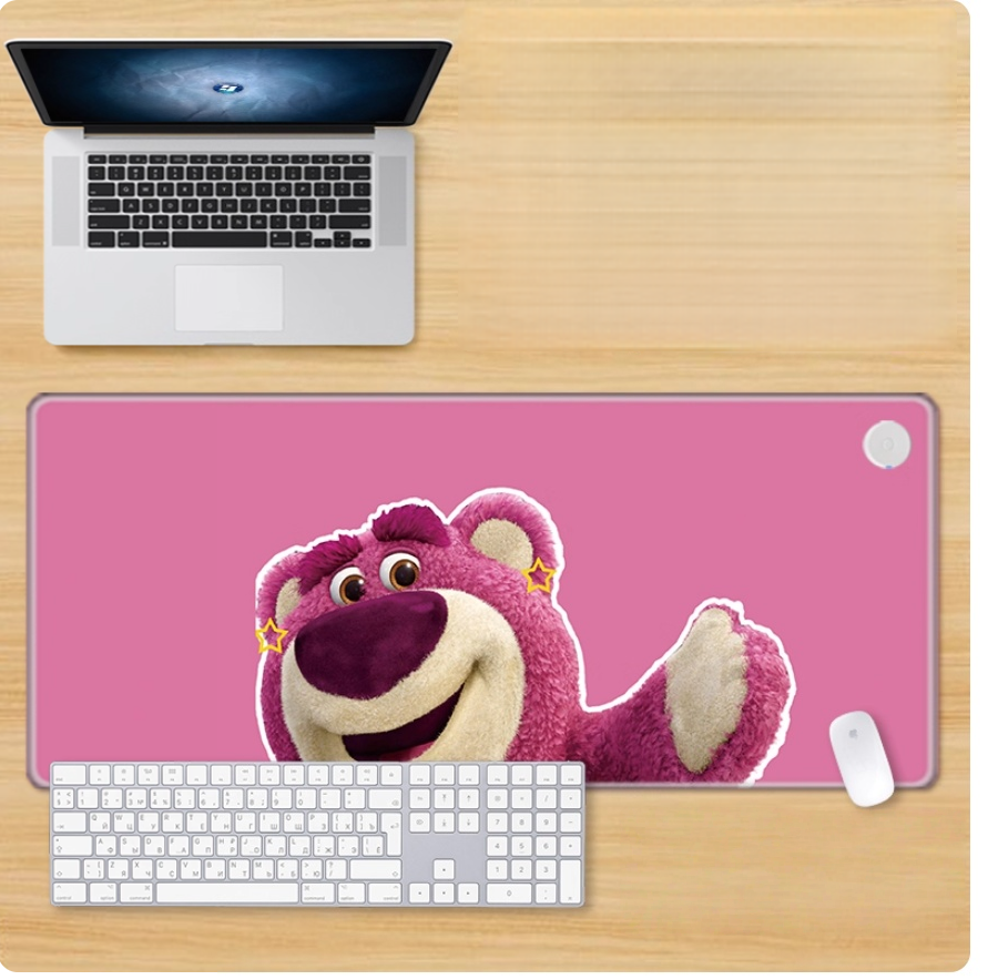 Gamelife Strawberry Bear Mouse Pad- Extra Large Pink