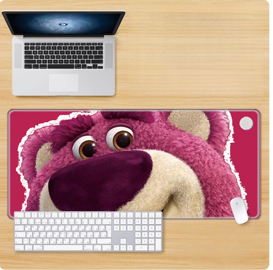 Gamelife Strawberry Bear Mouse Pad- Extra Large Pink
