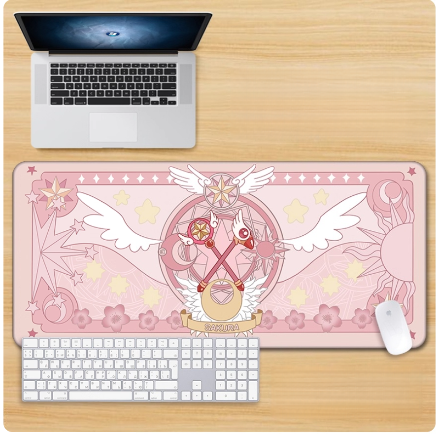 Gamelife Magical Girl Sakura Mouse Pad - Extra Large Magic Circle Pink