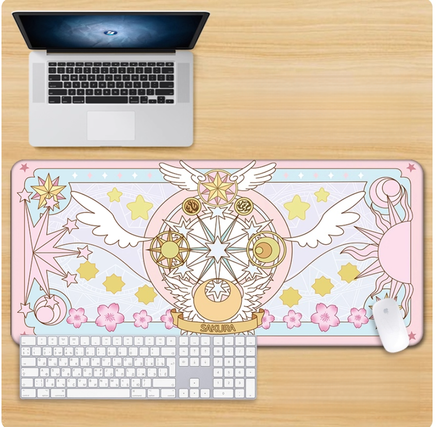Gamelife Magical Girl Sakura Mouse Pad - Extra Large Magic Circle Pink