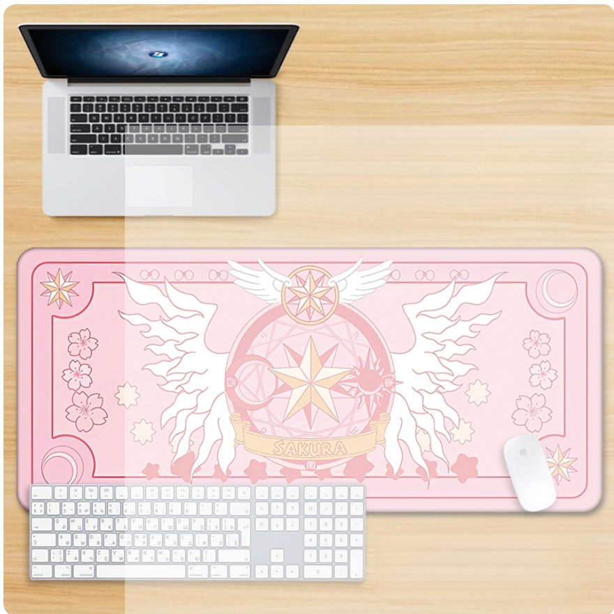 Gamelife Magical Girl Sakura Mouse Pad - Extra Large Magic Circle Pink