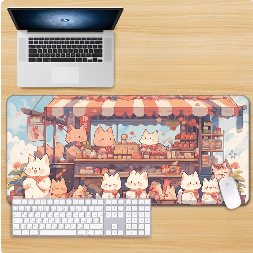Gamelife Cute pink kitten Mouse Pad-Contains 15 items