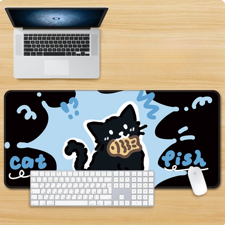 Gamelife Black kitten Mouse Pad-Contains 15 items