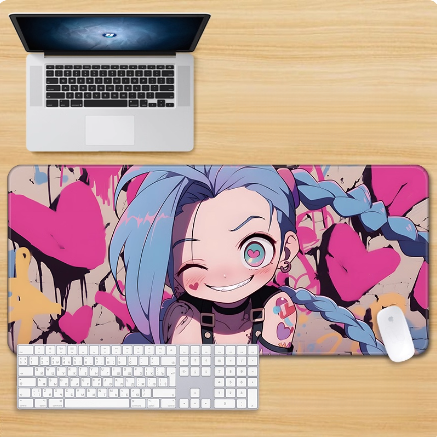 Gamelife LOL Crazy Cute Jinx Mouse Pad-Contains 15 items