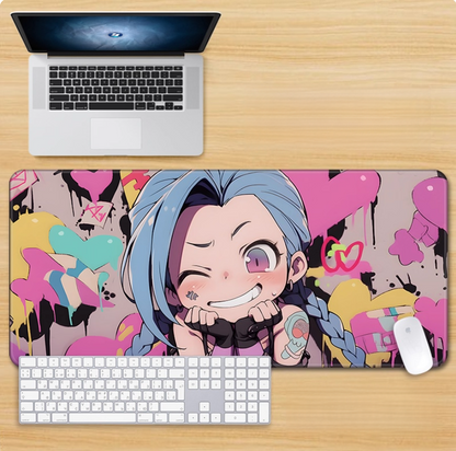 Gamelife LOL Crazy Cute Jinx Mouse Pad-Contains 15 items