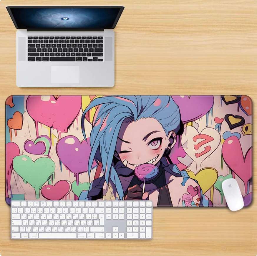 Gamelife LOL Crazy Cute Jinx Mouse Pad-Contains 15 items