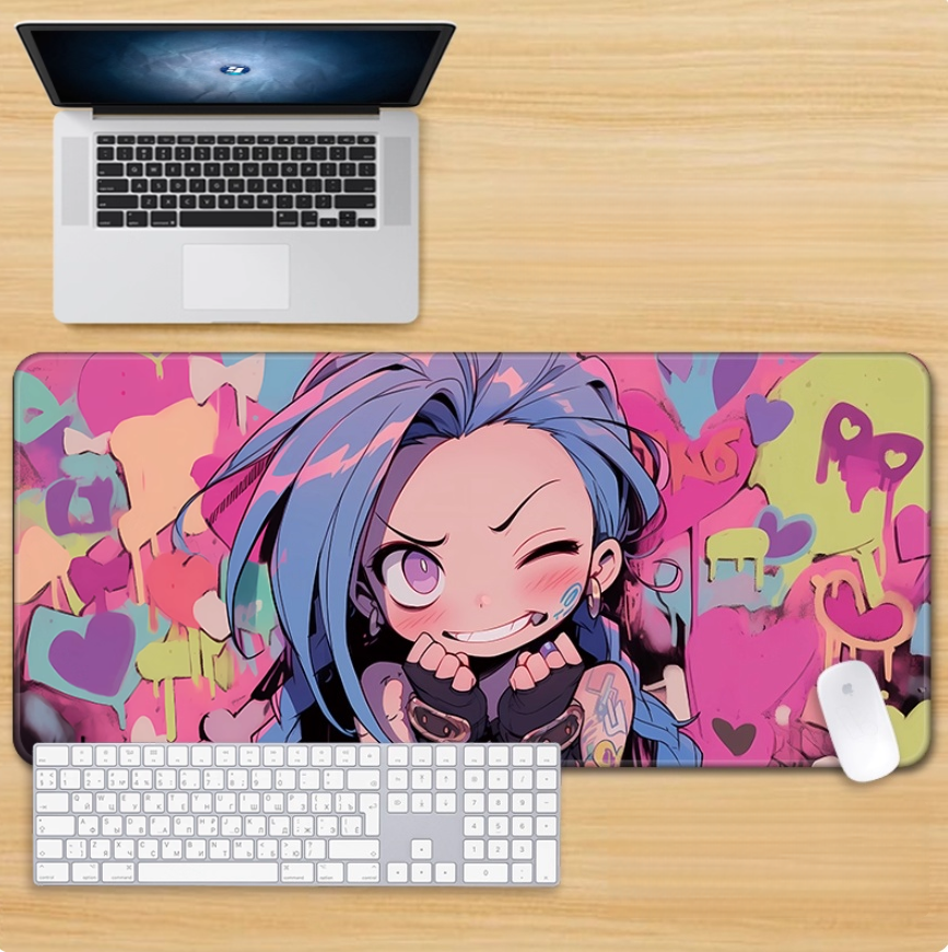 Gamelife LOL Crazy Cute Jinx Mouse Pad-Contains 15 items