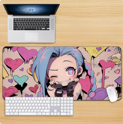 Gamelife LOL Crazy Cute Jinx Mouse Pad-Contains 15 items