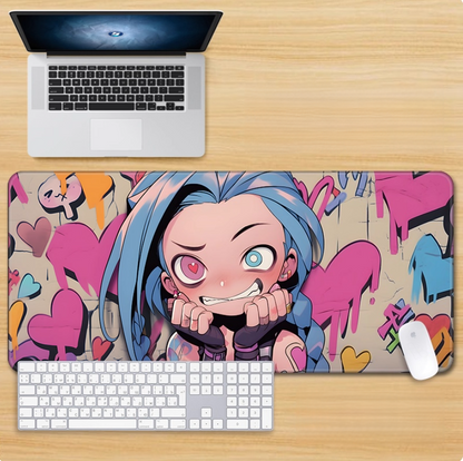 Gamelife LOL Crazy Cute Jinx Mouse Pad-Contains 15 items